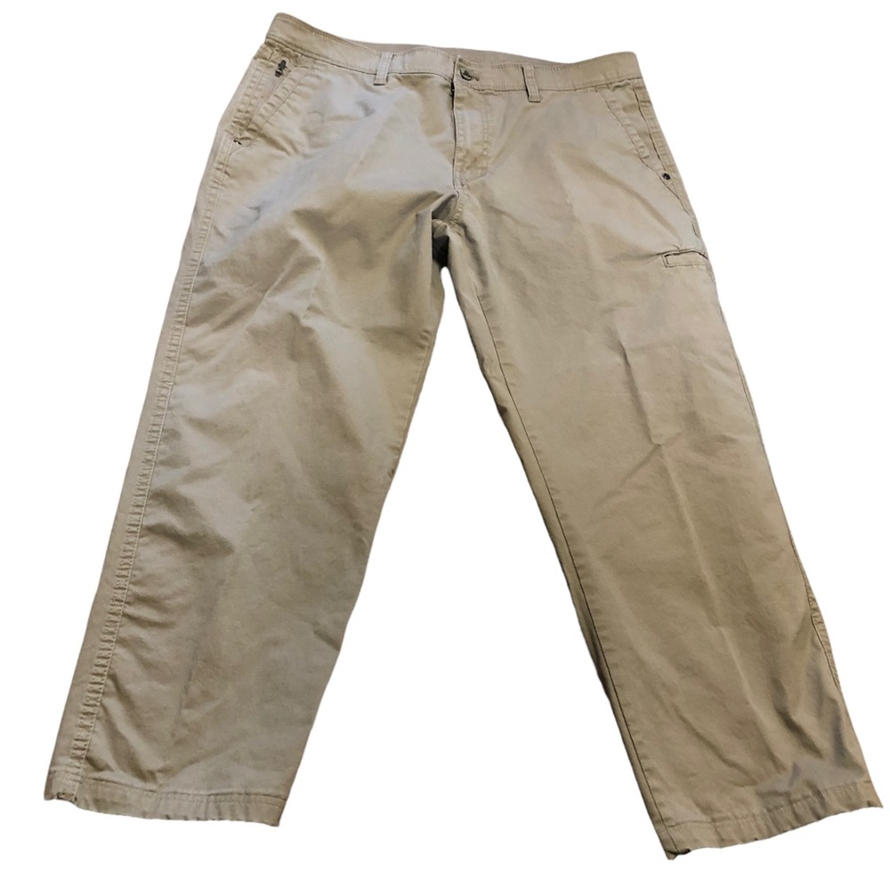 Weatherproof  khaki 36x30 98 cotton 2% spandex Active  flat front